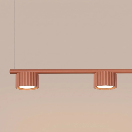 Żyrandol aluminiowy 4-punktowy ochra czerwona AURA 4 z serii AURA SL.2699 - Sollux Lighting