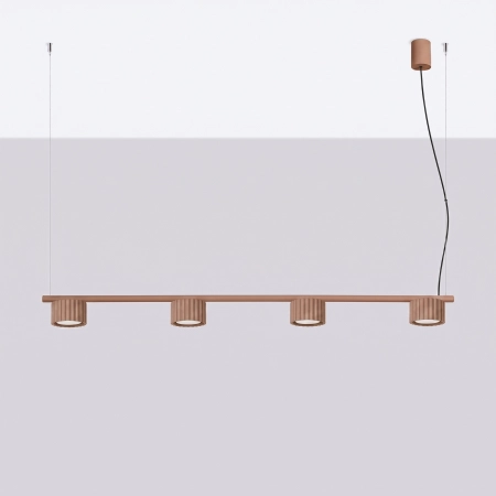 Żyrandol aluminiowy mocca 4-punktowy z serii AURA SL.2700 - Sollux Lighting
