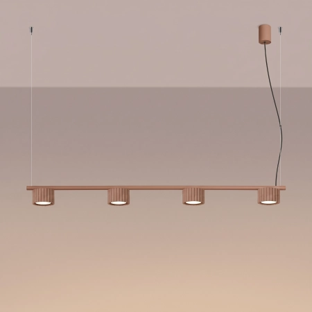 Żyrandol aluminiowy mocca 4-punktowy z serii AURA SL.2700 - Sollux Lighting