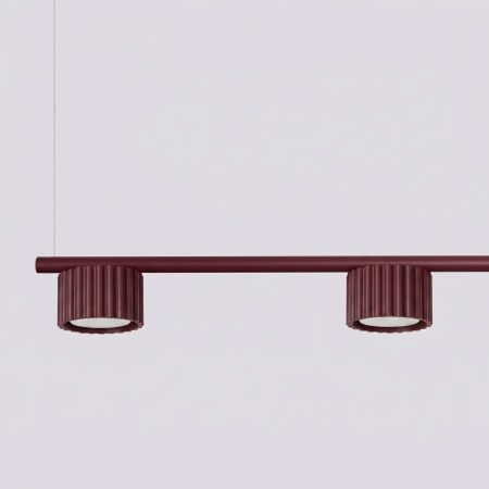 Żyrandol aluminiowy burgundowy 4-punktowy z serii AURA SL.2703 - Sollux Lighting