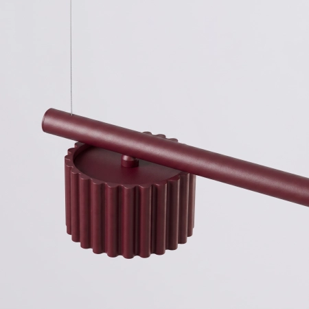 Żyrandol aluminiowy burgundowy 4-punktowy z serii AURA SL.2703 - Sollux Lighting