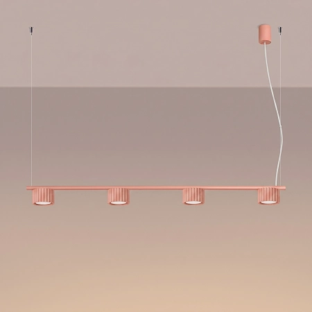 Żyrandol aluminiowy brzoskwiniowy 4-punktowy AURA z serii AURA SL.2704 - Sollux Lighting