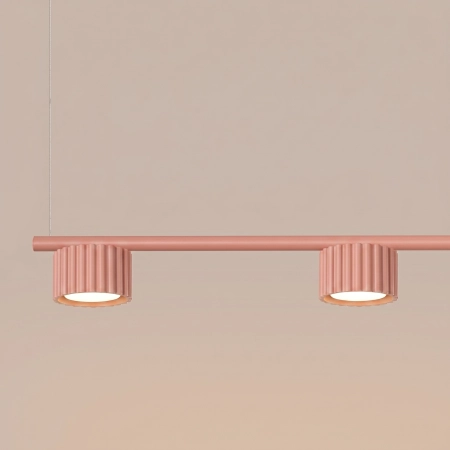 Żyrandol aluminiowy brzoskwiniowy 4-punktowy AURA z serii AURA SL.2704 - Sollux Lighting