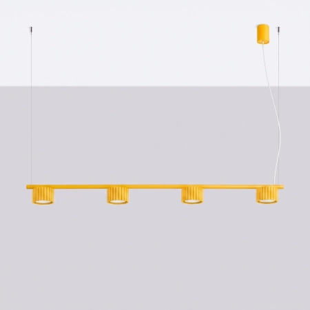 Żyrandol aluminiowy żółty 4-punktowy AURA 4 z serii AURA SL.2707 - Sollux Lighting