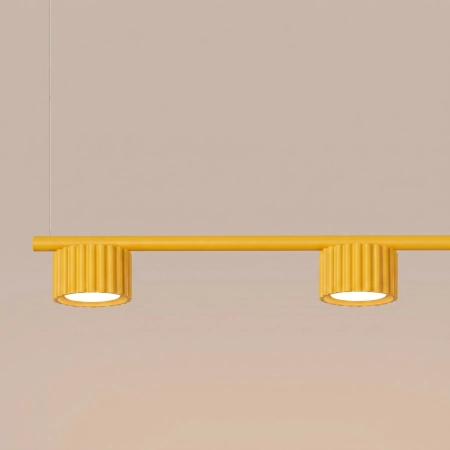Żyrandol aluminiowy żółty 4-punktowy AURA 4 z serii AURA SL.2707 - Sollux Lighting