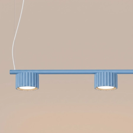Żyrandol aluminiowy błękitny 4-punktowy AURA z serii AURA SL.2710 - Sollux Lighting