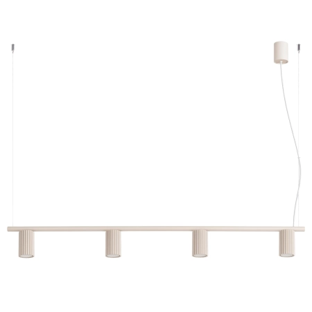 Żyrandol aluminiowy beżowy 4-punktowy z serii KARBON SL.2713 - Sollux Lighting