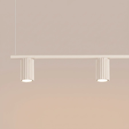 Żyrandol aluminiowy beżowy 4-punktowy z serii KARBON SL.2713 - Sollux Lighting