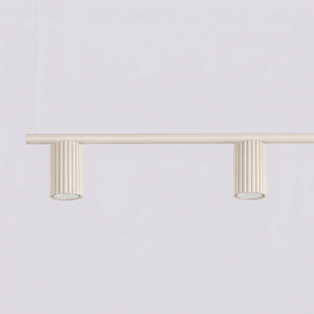 Żyrandol aluminiowy beżowy 4-punktowy z serii KARBON SL.2713 - Sollux Lighting