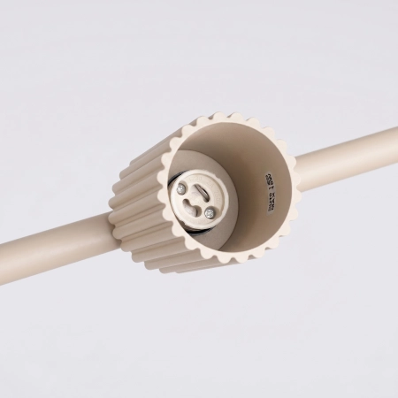 Żyrandol aluminiowy beżowy 4-punktowy z serii KARBON SL.2713 - Sollux Lighting
