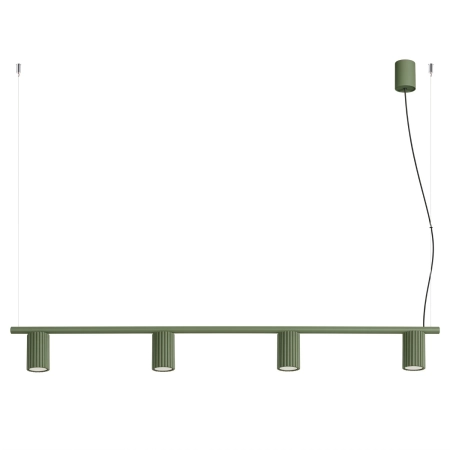 Żyrandol aluminiowy oliwkowy 4-punktowy KARBON 4 z serii KARBON SL.2714 - Sollux Lighting