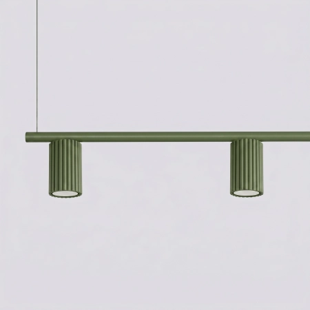 Żyrandol aluminiowy oliwkowy 4-punktowy KARBON 4 z serii KARBON SL.2714 - Sollux Lighting
