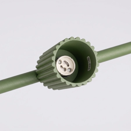 Żyrandol aluminiowy oliwkowy 4-punktowy KARBON 4 z serii KARBON SL.2714 - Sollux Lighting