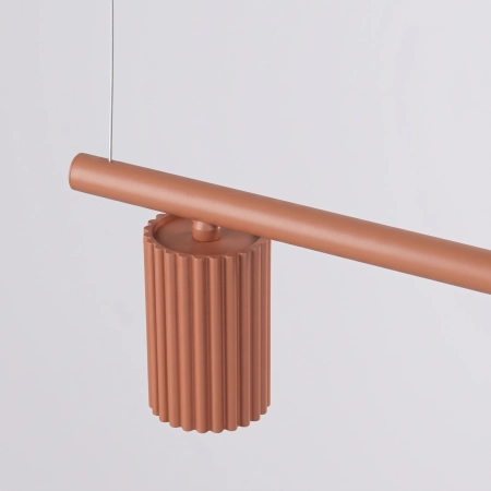 Żyrandol aluminiowy 4-punktowy ochra czerwona z serii KARBON SL.2715 - Sollux Lighting
