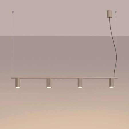 Żyrandol KARBON 4 taupe SL.2718 - Sollux
