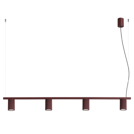 Żyrandol KARBON 4 burgund SL.2719 - Sollux