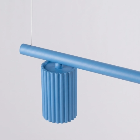 Żyrandol KARBON 4 błękitna SL.2726 - Sollux