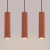 Lampa wisząca KARBON 3L ochra czerwona SL.1632 - Sollux