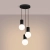 Lampa wisząca HALO 3P czarna SL.1715 - Sollux