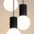 Lampa wisząca HALO 3P czarna SL.1715 - Sollux