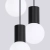 Lampa wisząca HALO 3P czarna SL.1715 - Sollux