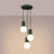 Lampa wisząca HALO 3P zielona oliwka SL.1725 - Sollux
