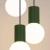 Lampa wisząca HALO 3P zielona oliwka SL.1725 - Sollux