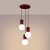 Lampa wisząca HALO 3P burgund SL.1750 - Sollux