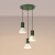Lampa wisząca ESTRIA 3P beżowa/zielona oliwka SL.1873 - Sollux