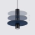 Lampa wisząca PELTA 1 czarna/granatowa SL.1884 - Sollux
