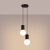Lampa wisząca HALO 2P czarna SL.1972 - Sollux