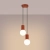Lampa wisząca HALO 2P ochra czerwona SL.1975 - Sollux