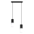 Lampa wisząca HALO 2L czarna SL.1982 - Sollux