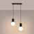 Lampa wisząca HALO 2L czarna SL.1982 - Sollux