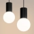 Lampa wisząca HALO 2L czarna SL.1982 - Sollux