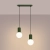 Lampa wisząca HALO 2L zielona oliwka SL.1984 - Sollux