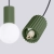 Lampa wisząca HALO 2L zielona oliwka SL.1984 - Sollux
