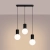 Lampa wisząca HALO 3L czarna SL.1992 - Sollux