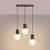 Lampa wisząca HALO 3L zielona oliwka SL.1994 - Sollux