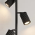Lampa podłogowa aluminiowa czarna 3-punktowa KARBON 3 z serii KARBON SL.2016 - Sollux Lighting