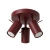 Plafon stalowy burgundowy 3-punktowy z serii RING SL.2162 - Sollux Lighting