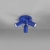 Plafon stalowy kwadratowy 3-punktowy ultramaryna RING 3P SL.2168 - Sollux Lighting