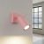 Kinkiet stalowy różowy 1-punktowy RING SL.2171 - Sollux Lighting