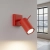 Kinkiet stalowy czerwony regulowany 16cm RING SL.2189 - Sollux Lighting