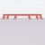 Plafon stalowy czerwony 6-punktowy designerski z serii RING SL.2194 - Sollux Lighting