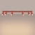 Plafon stalowy czerwony 6-punktowy designerski z serii RING SL.2194 - Sollux Lighting