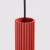 Lampa wisząca aluminiowa czerwona 1-punktowa KARBON 1 z serii KARBON SL.2335 - Sollux Lighting