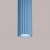 Lampa wisząca aluminiowa błękitna 1-punktowa KARBON 1 z serii KARBON SL.2337 - Sollux Lighting
