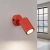Kinkiet aluminiowy czerwony regulowany z włącznikiem KARBON SL.2363 - Sollux Lighting