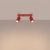 Plafon KARBON 2 czerwony SL.2365 - Sollux